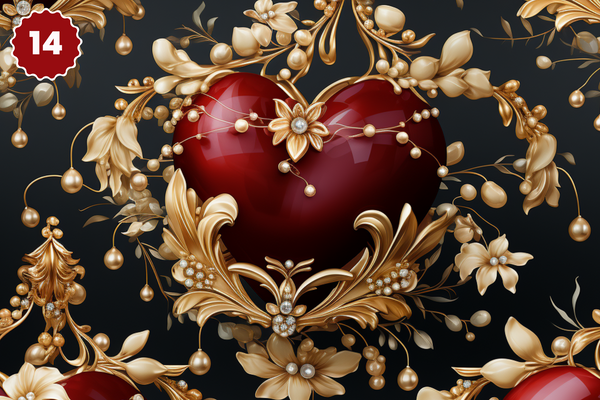 Queen of Hearts Collection - Adhesive Vinyl 12x12 Sheets - 20 Design Options
