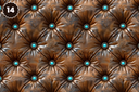 Turquoise and Brown Tooled Leather - Adhesive Vinyl 12x12 Sheets - 22 Design Options