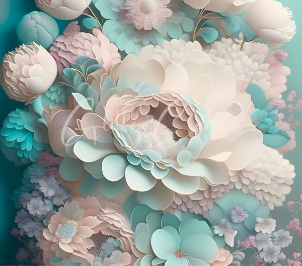 3D Flowers and roses - Adhesive Vinyl Wrap - 14 Designs