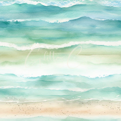 Ocean Beach - Adhesive Vinyl 12x12 Sheets -24 unique designs