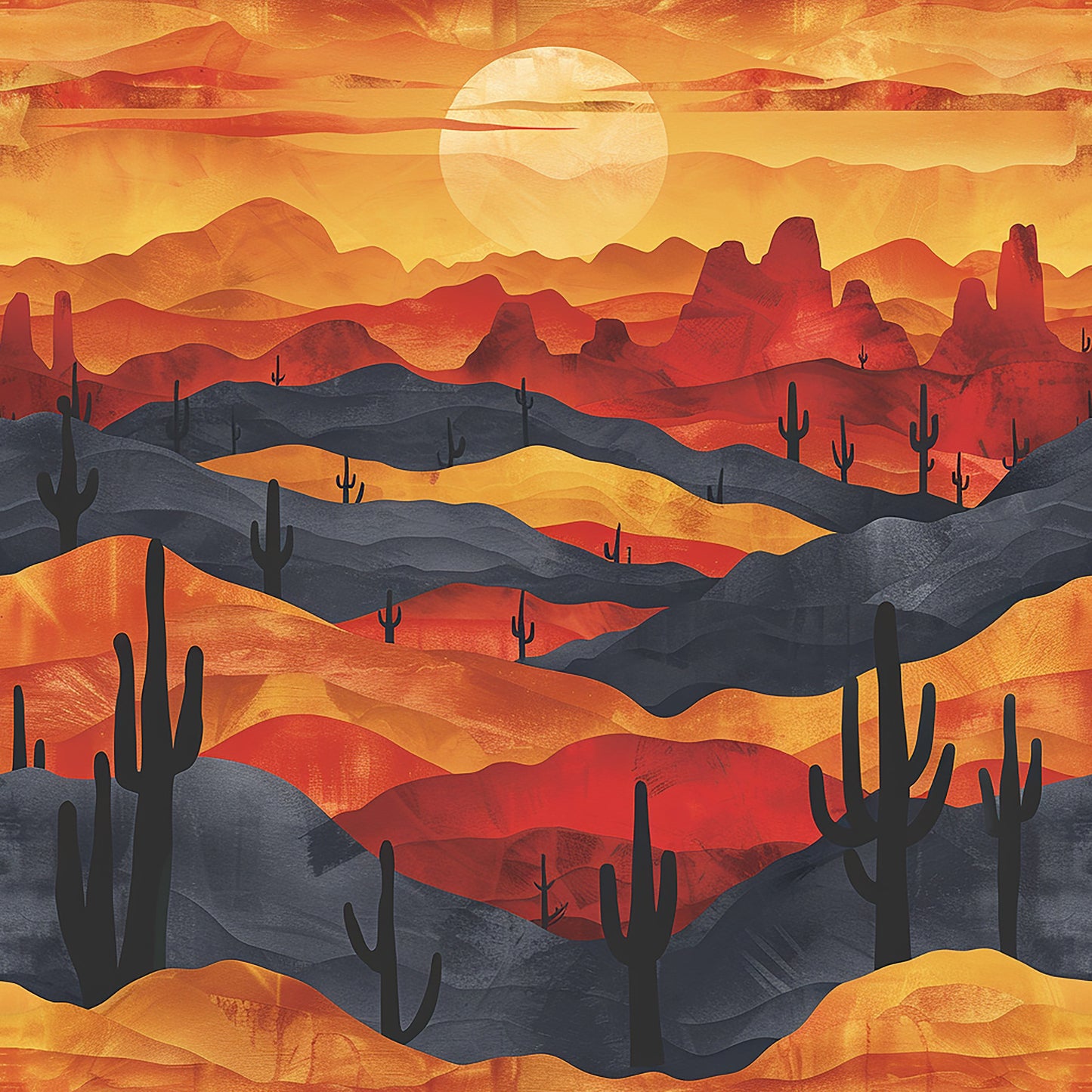 Desert Sunset - 12 Design options - - Adhesive Vinyl Wrap and 12x12 Sheets