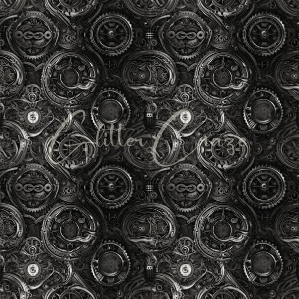 Steampunk Volume - Adhesive Vinyl 12x12 Sheets - 33 Prints