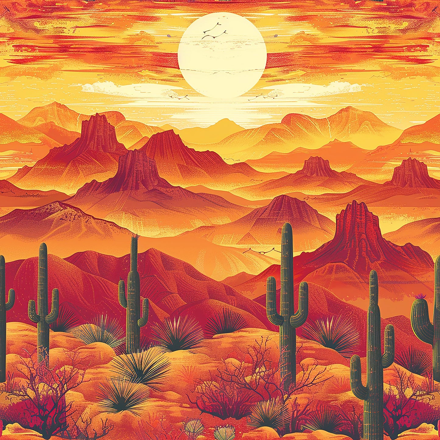 Desert Sunset - 12 Design options - - Adhesive Vinyl Wrap and 12x12 Sheets