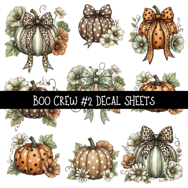 Boo Crew UV DTF Decal sheets 3 designs available