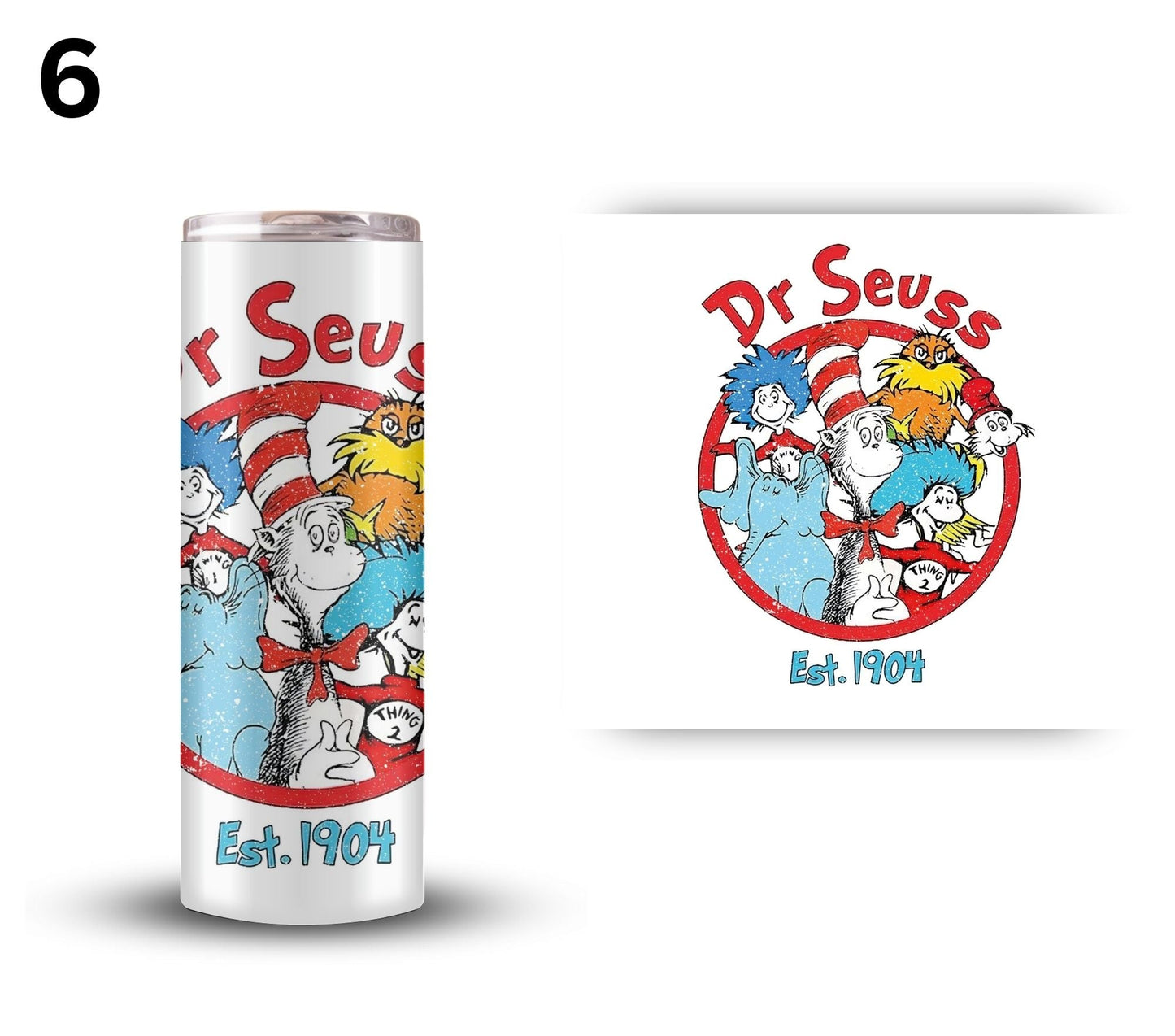 Seuss - UV DTF Decals- 12 designs 4 Sizes