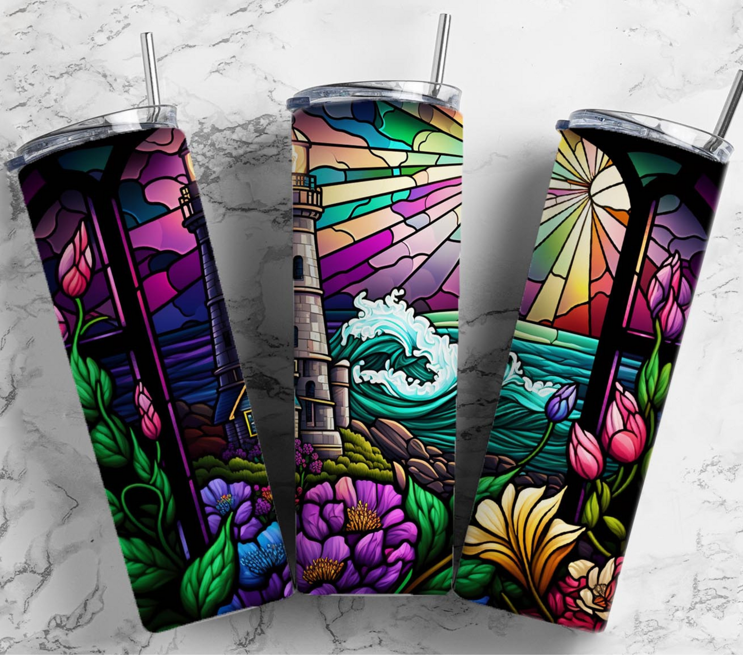 Stained Glass - Adhesive Vinyl Wraps - 30 Design Options