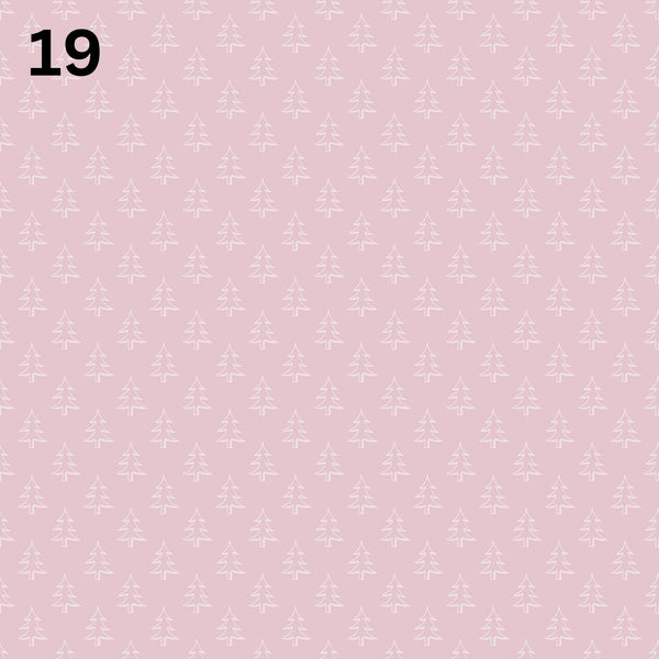 Rustic Pink Christmas Collection - Adhesive Vinyl 12x12 sheets - 20 Prints