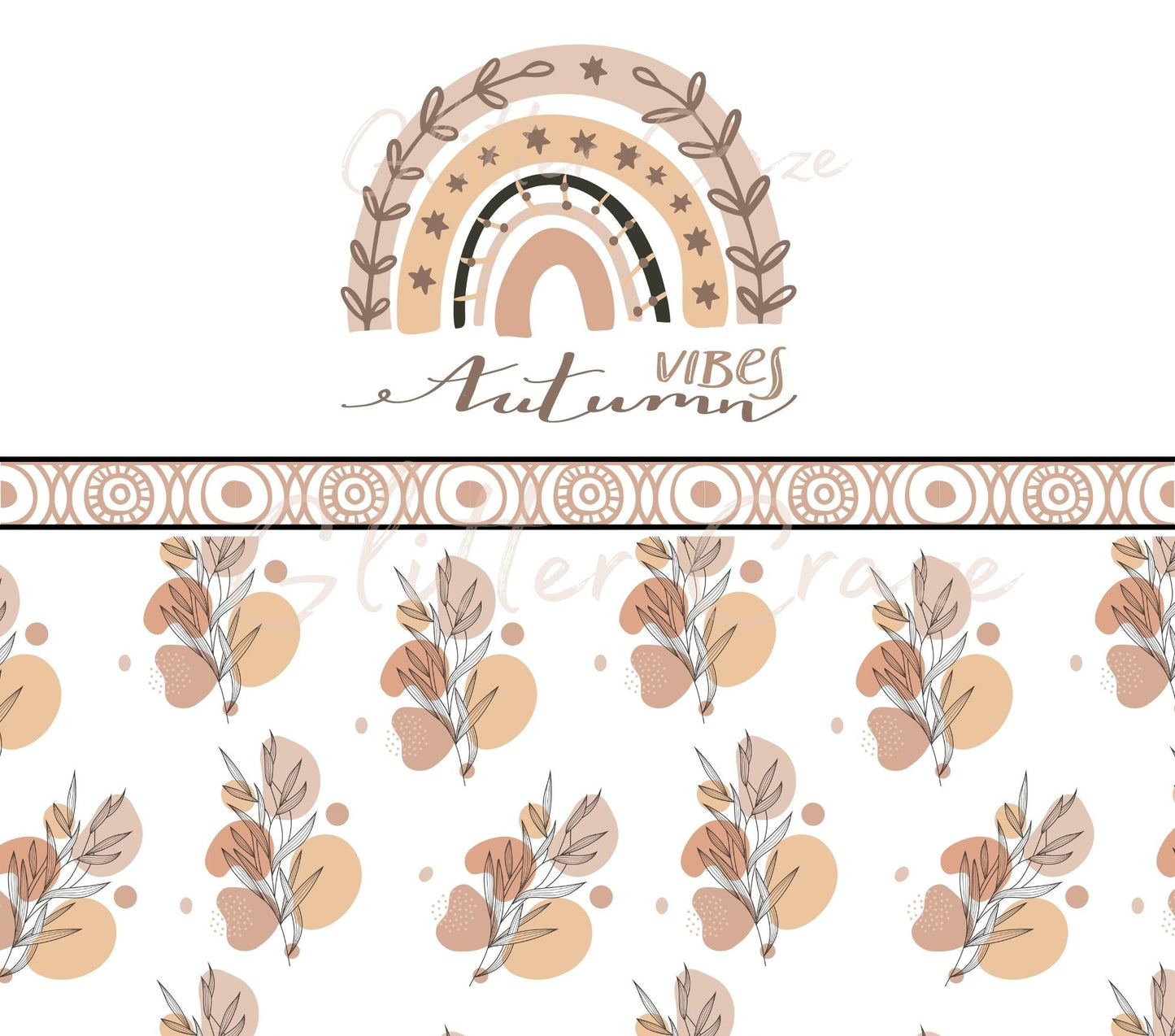 Autumn Boho Vibes- - Adhesive Vinyl Wrap and 12x12 sheets