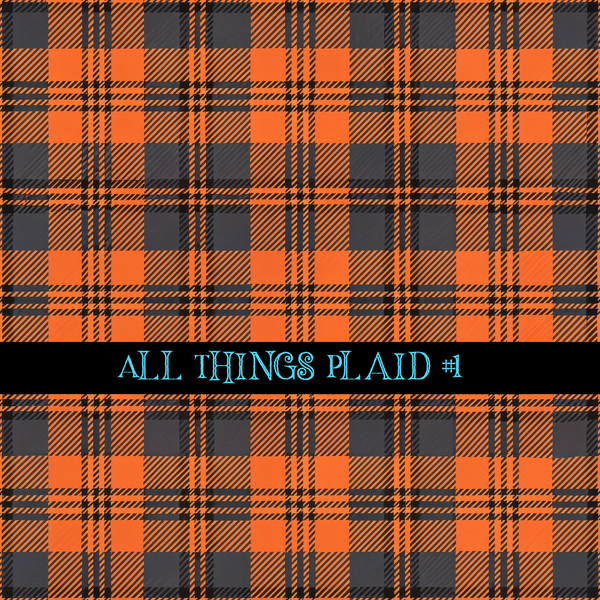 All Things Plaid- 12x12 vinyl sheets-12 designs available