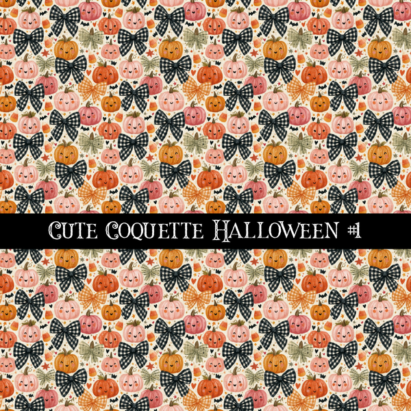 Cute coquette Halloween collection- 12x12 vinyl sheets 15 designs available