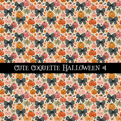 Cute coquette Halloween collection- 12x12 vinyl sheets 15 designs available