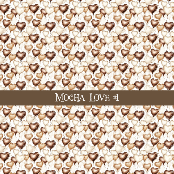 Mocha Love- vinyl sheets 20 (Patterns to choose from)