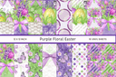 Purple Floral Easter - Adhesive Vinyl 12x12 Sheets - 16 Design Options