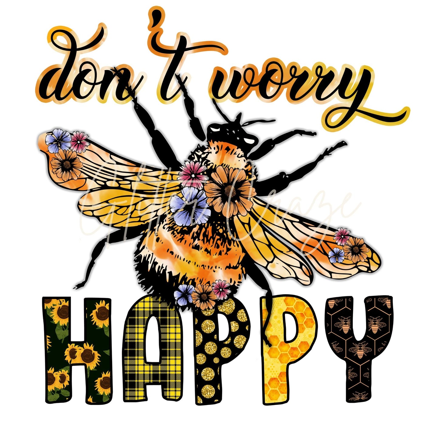 Bee - UV DTF Decals - 8 Designs