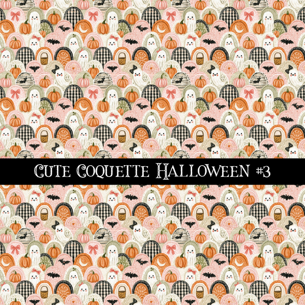 Cute coquette Halloween collection- 12x12 vinyl sheets 15 designs available