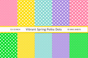 Vibrant Spring Polka Dots - Adhesive Vinyl 12x12 Sheets - 10 Design Options