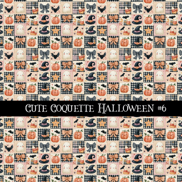 Cute coquette Halloween collection- 12x12 vinyl sheets 15 designs available