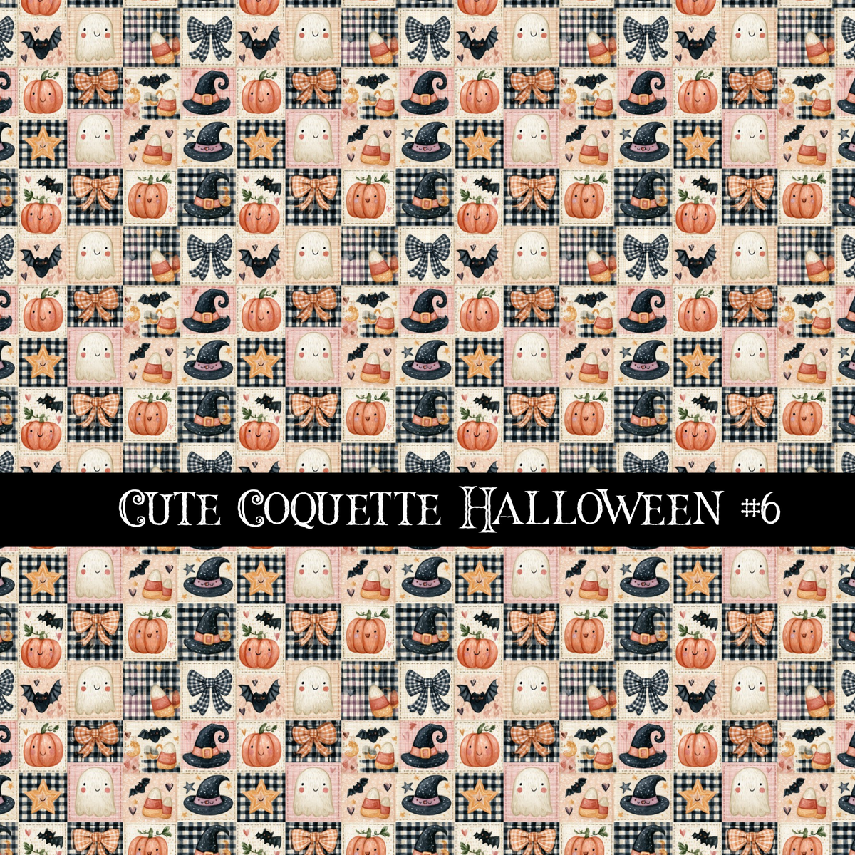 Cute coquette Halloween collection- 12x12 vinyl sheets 15 designs available