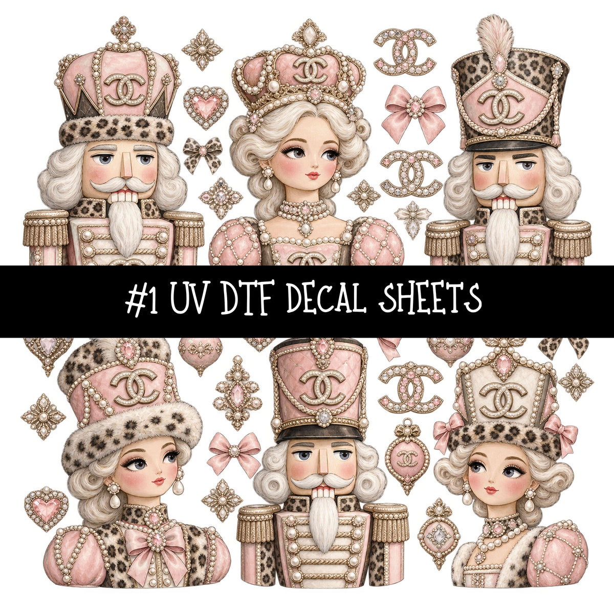 Bougie Nutcracker Chanel UV DTF Decal sheets 11 Designs available