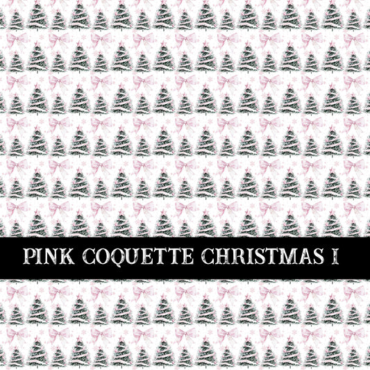 Pink Coquette Christmas  Collection vinyl sheets 14 Patterns to choose from