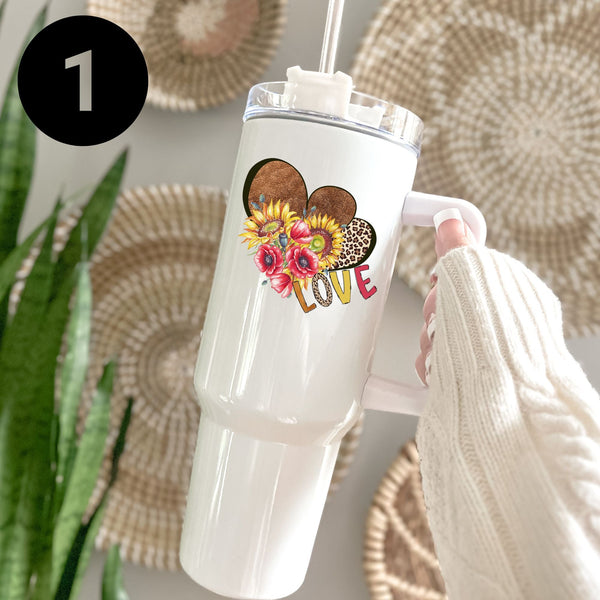 Love Heart - UV DTF Decals - 2 DESIGNS