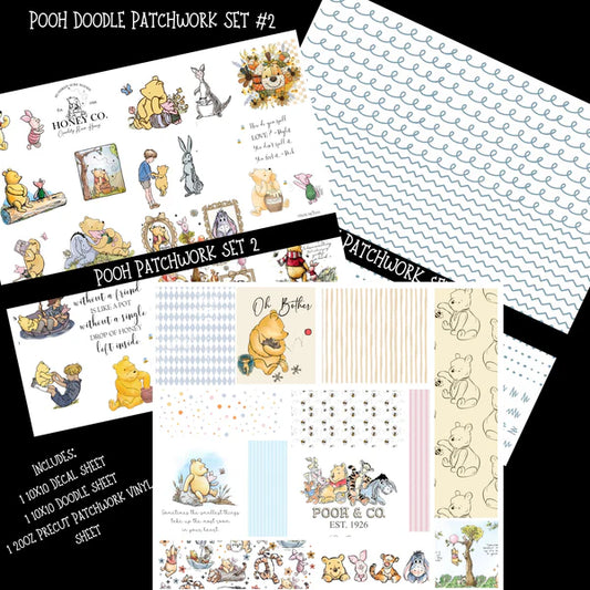 Pooh Doodle Patchwork Set #2