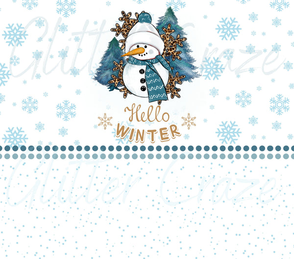 Blue Hello Winter Wrap - Adhesive Vinyl Wrap and 12x12 sheets