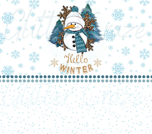 Blue Hello Winter Wrap - Adhesive Vinyl Wrap and 12x12 sheets