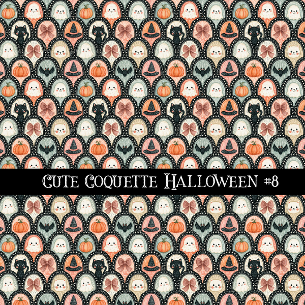 Cute coquette Halloween collection- 12x12 vinyl sheets 15 designs available