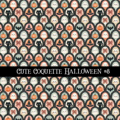 Cute coquette Halloween collection- 12x12 vinyl sheets 15 designs available
