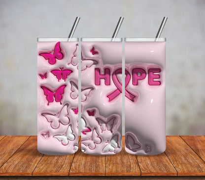 Breast Cancer Awareness Puffy - Adhesive Vinyl Wrap- 2 Designs