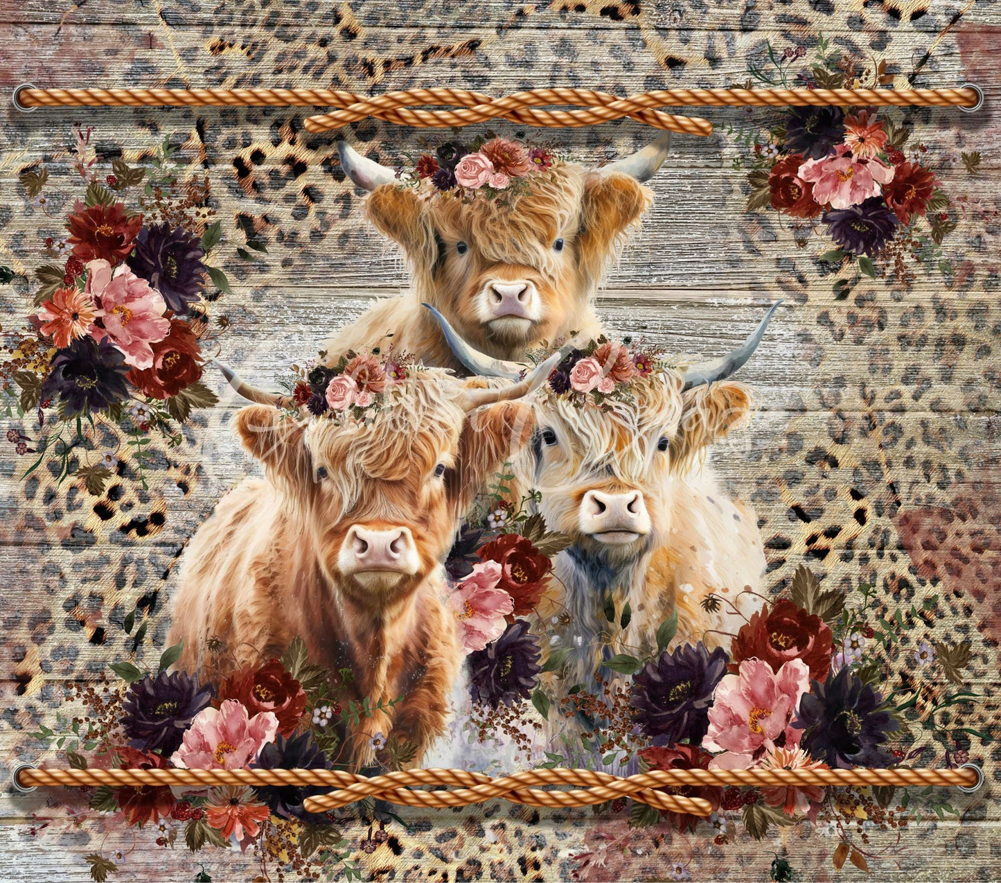 Highland Cow - Adhesive Vinyl Wrap - 6 Designs