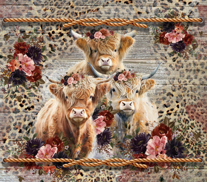 Highland Cow - Adhesive Vinyl Wrap - 6 Designs