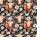 Highland Cow - Adhesive Vinyl 12x12 Sheets - 8  Designs