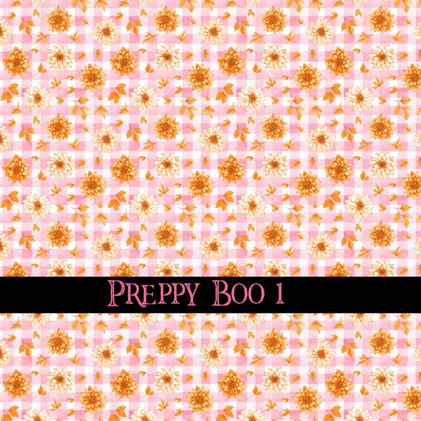 Preppy Boo collection- 12x12 vinyl sheets-10 designs available
