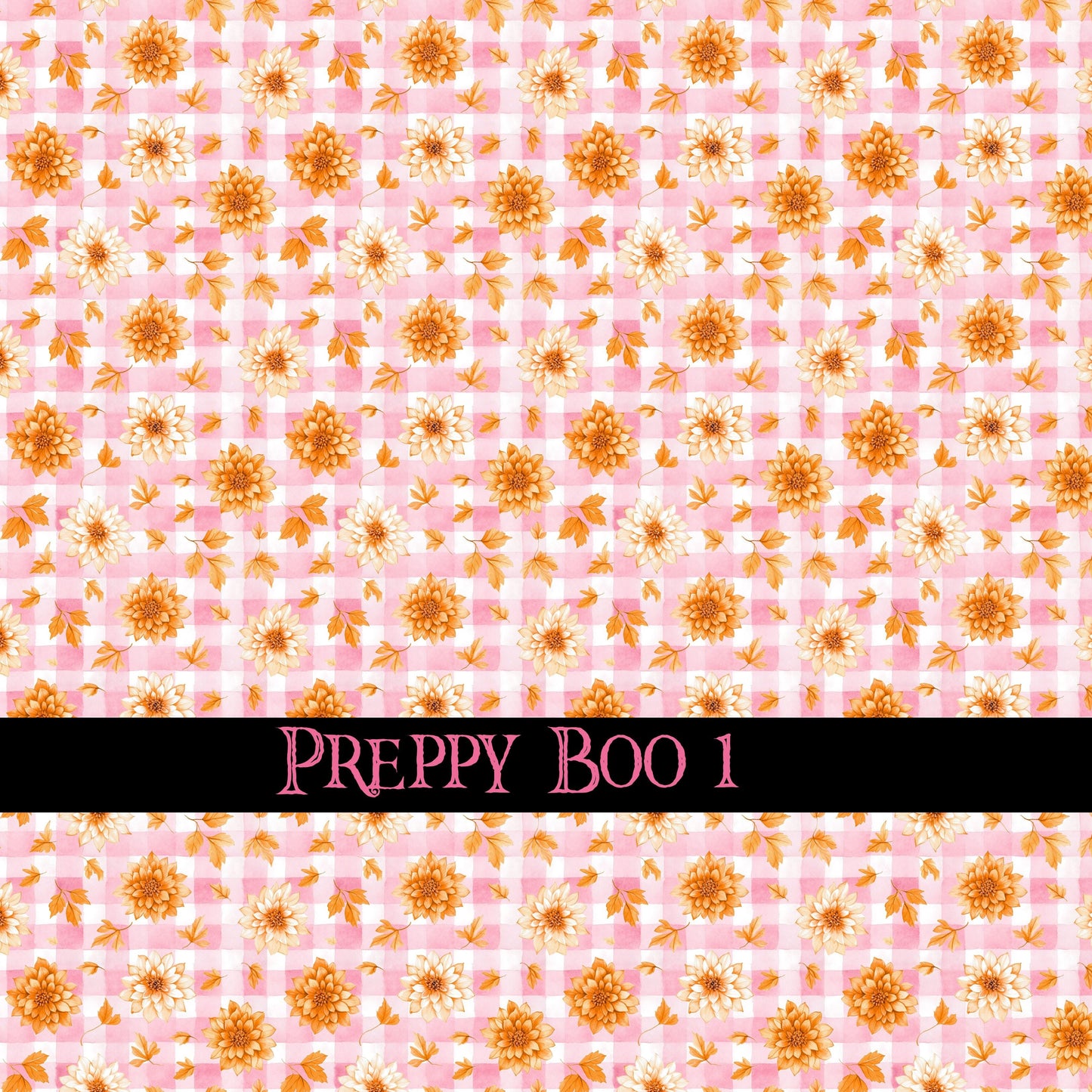 Preppy Boo collection- 12x12 vinyl sheets-10 designs available