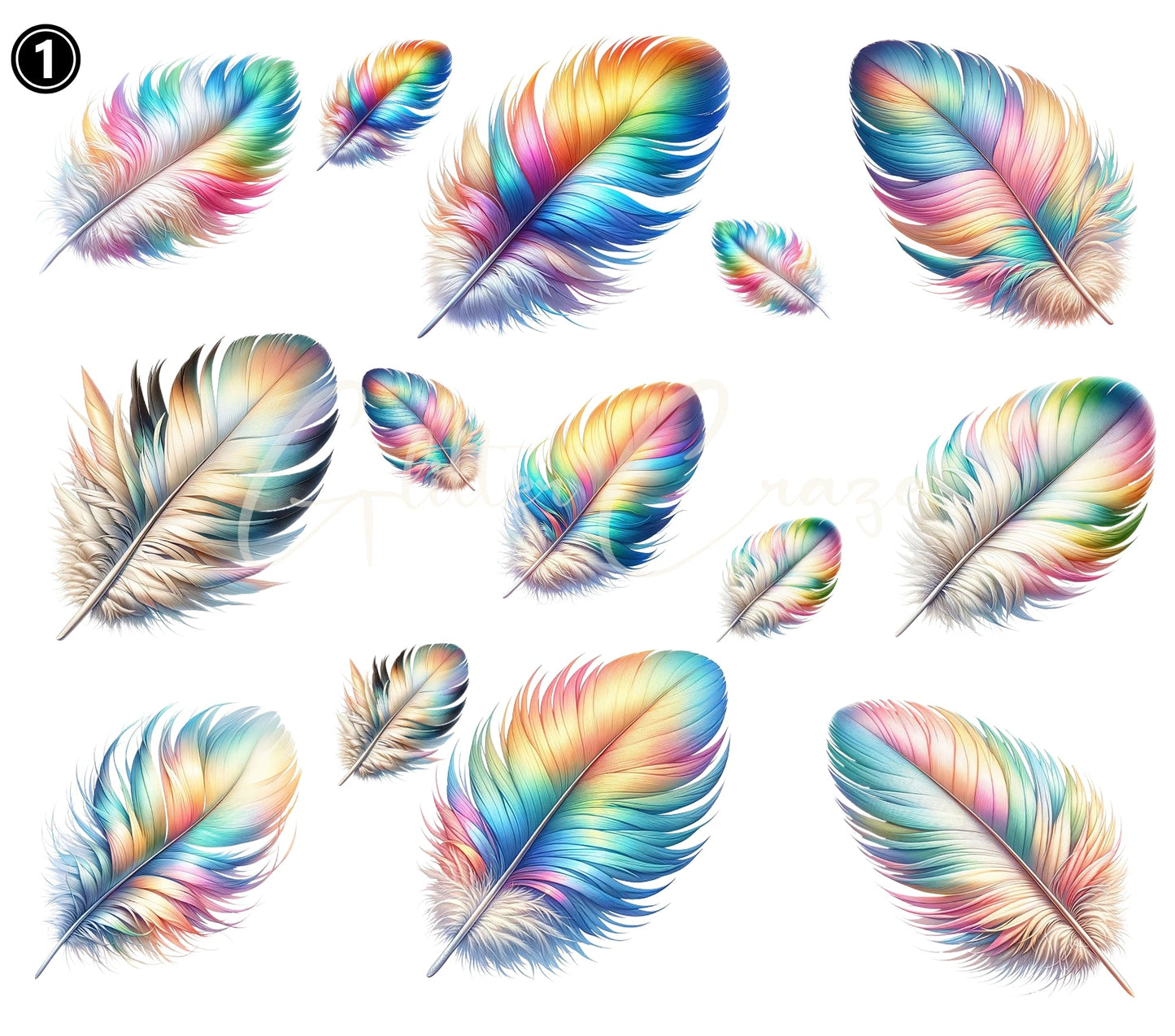 Feathers - UV DTF Decal sheets- 4 Design Options