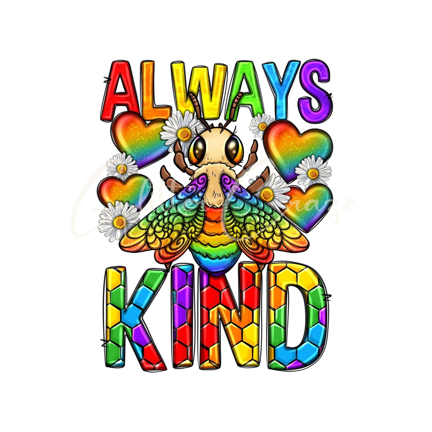 Always Bee Kind - UV DTF Decal