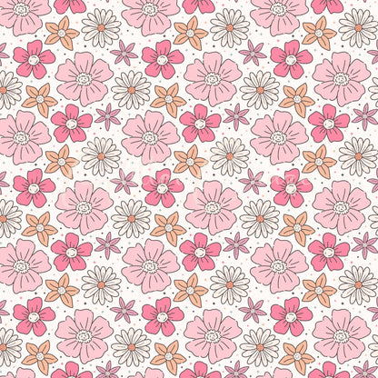 Retro Floral - Adhesive Vinyl 12x12 Sheets - 12 Design options