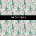 Pink Christmas Collection vinyl sheets 12 Patterns to choose from