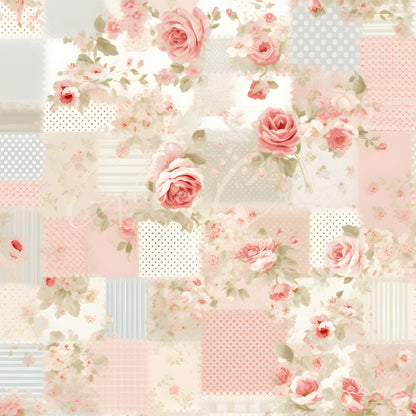 Shabby Chic - Adhesive Vinyl 12x12 Sheets - 24 Design options