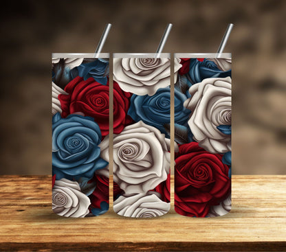 Patriotic Floral - Adhesive Vinyl Wrap- 11 designs