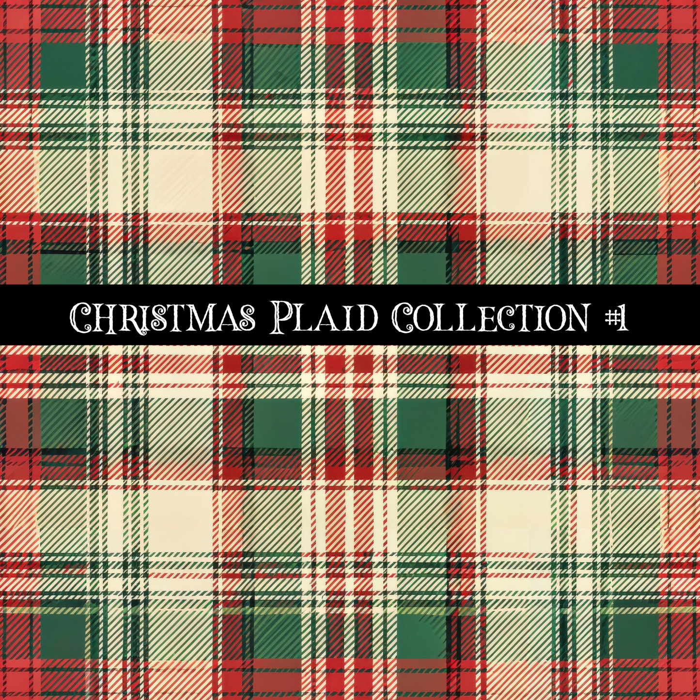 Christmas Plaid- 12x12 vinyl sheets-12 designs available