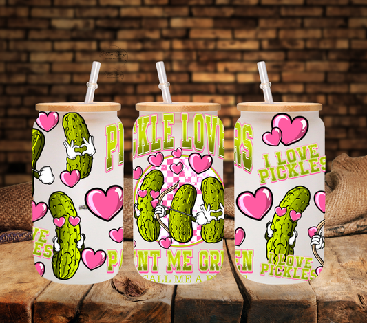 Pickle Lovers - UV DTF 16oz Libbey wrap