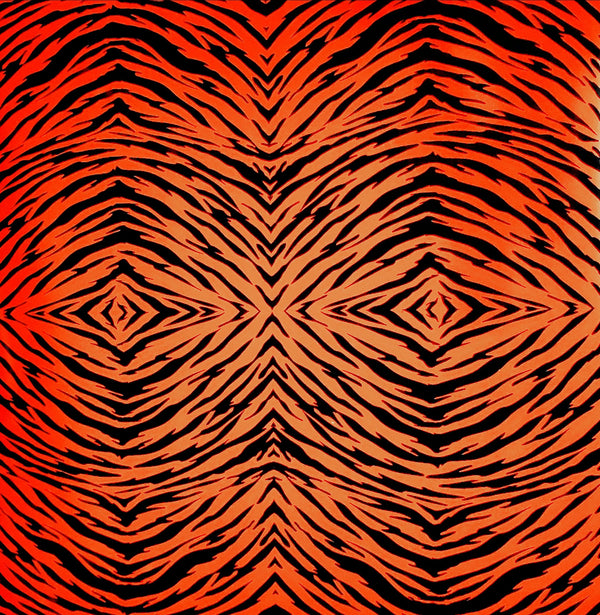 Orange Tiger Stripes - Adhesive Vinyl 12x12 Sheet
