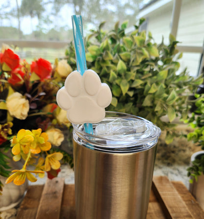 Paw Print Straw Topper