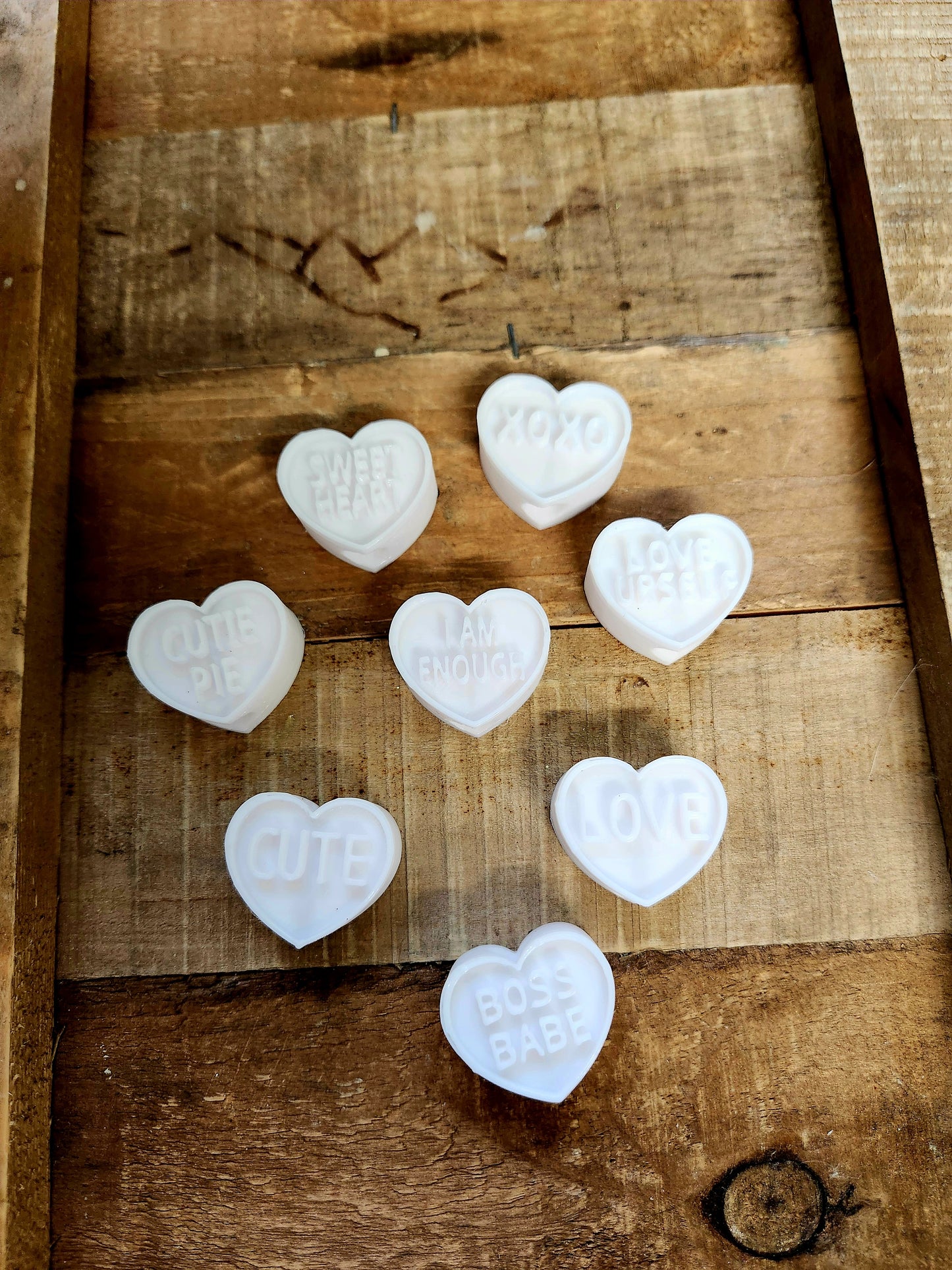 Conversation Hearts Straw Toppers