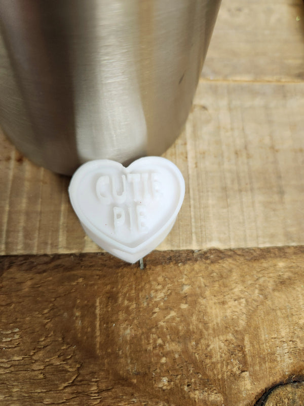 Conversation Hearts - Straw Toppers