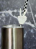Skeleton Peace Sign - Straw Topper