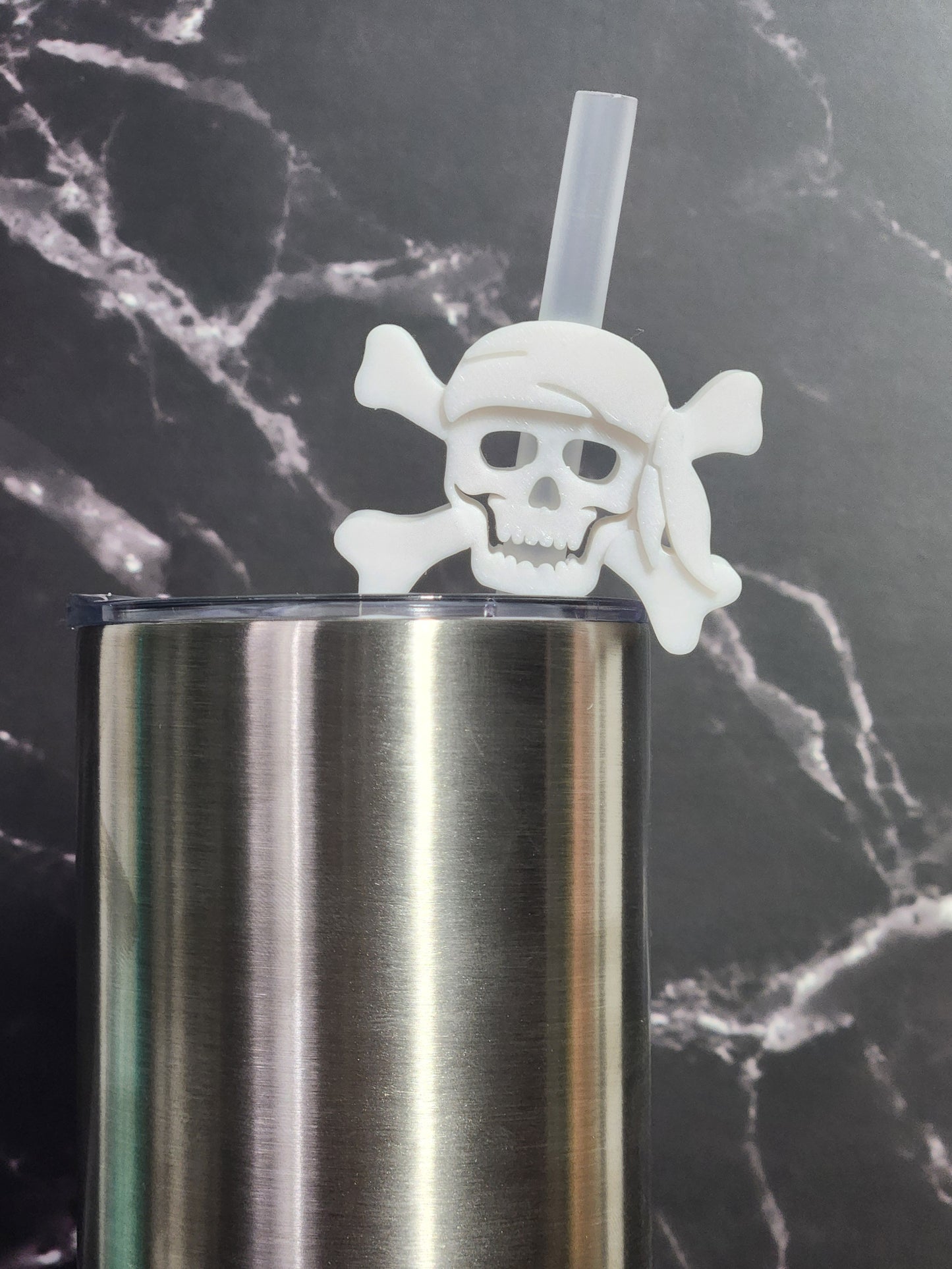 Skull and Cross Bones - Straw Topper